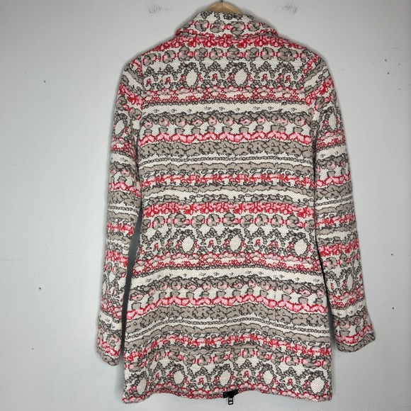 Tonia Debellis Molly Jacket in Cream Tan Coral Nordic Print Size S - Picture 9 of 12